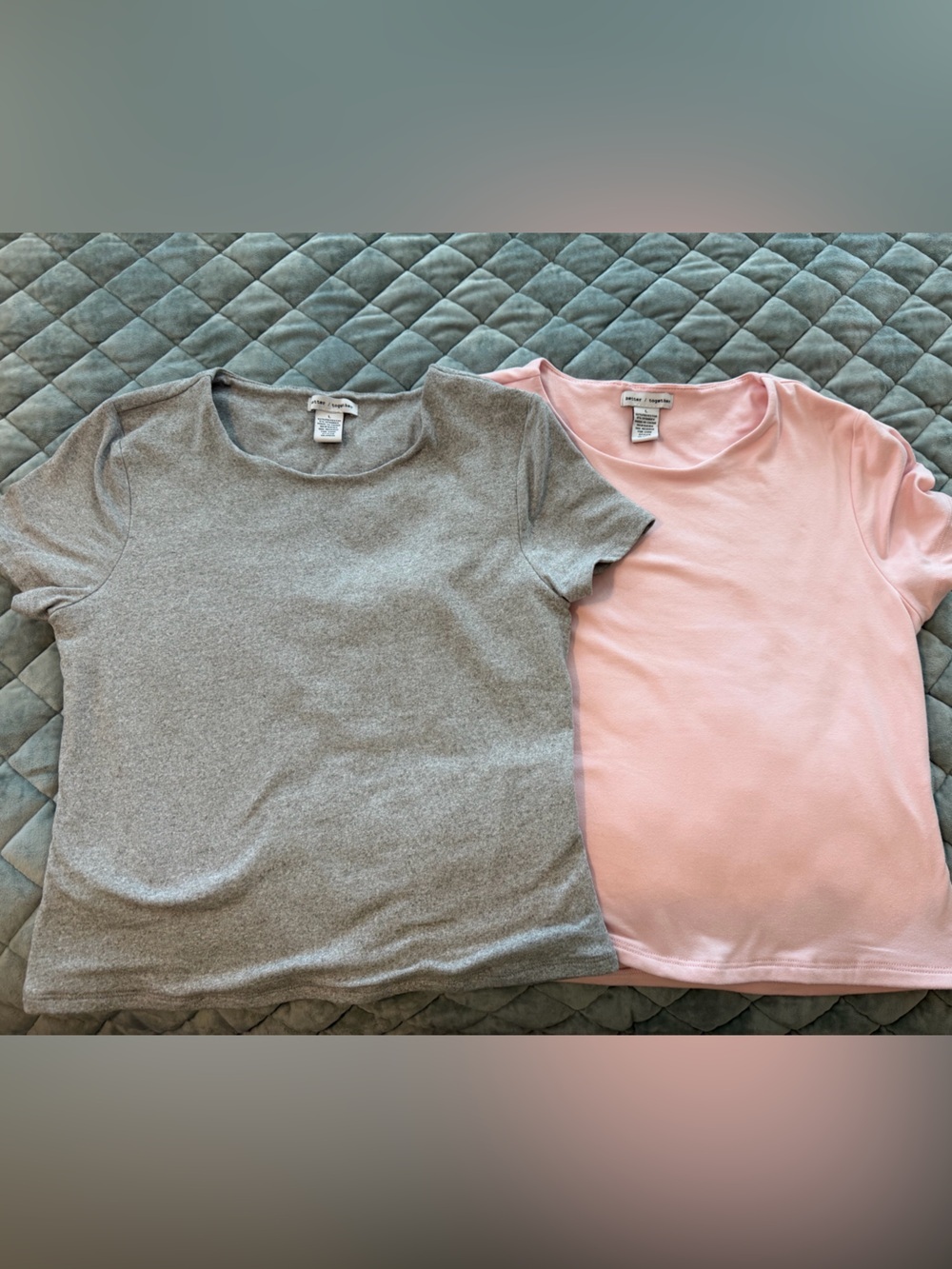 Set of 2 super soft better together short sleeve tops - size L